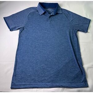 Under Armour Mens Small Polo Shirt HeatGear Loose Fit Blue Casual Golf‎ Active